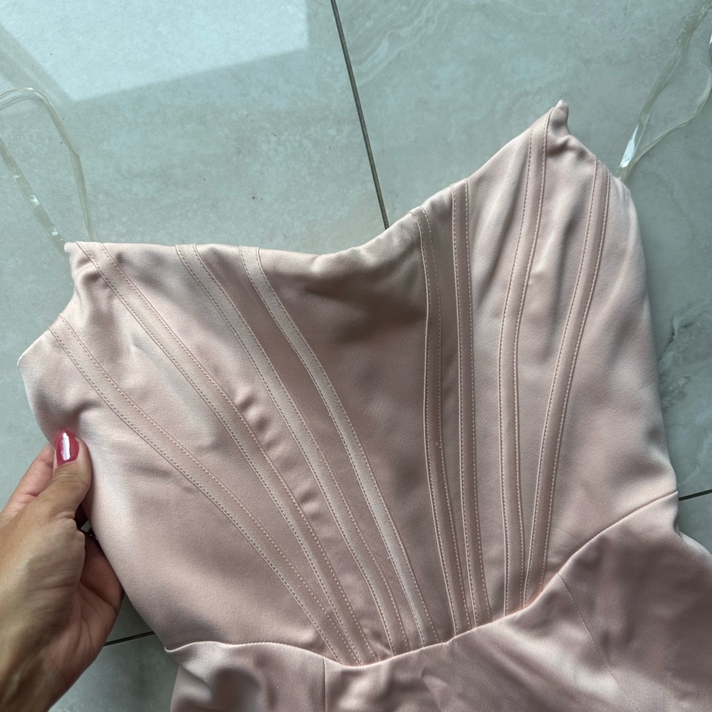 House of CB Blush Pink Strapless Corset Maxi Dress - Picture 3 of 4